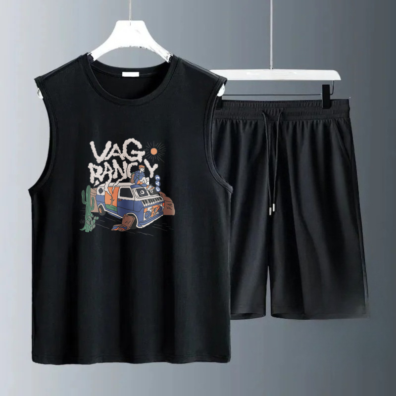 Summer Youth Clothing - مجموعات تيشيرتات رجالية بدون أكمام صيف