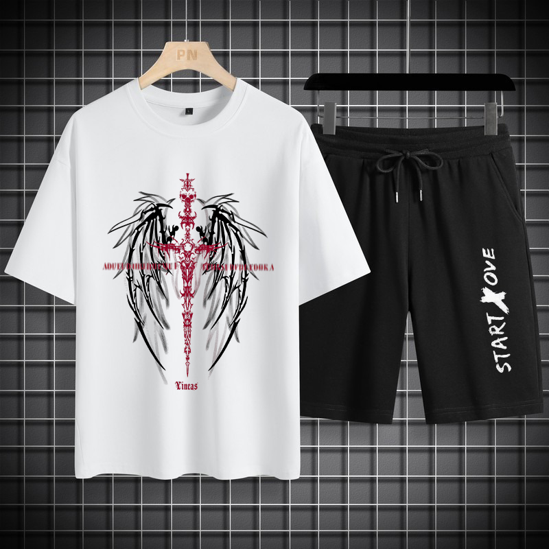 Summer Youth Clothing - طقم تي شيرت رجالي قطعة واحدة،