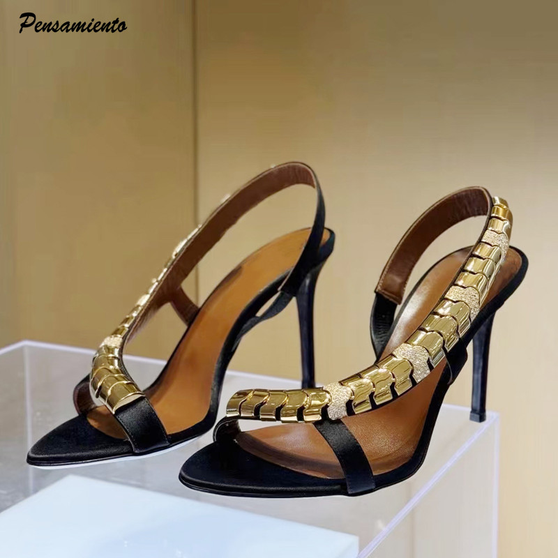 Summer Clothing On Sale - صنادل نسائية فاخرة مرصعة بالأحجار الكريمة