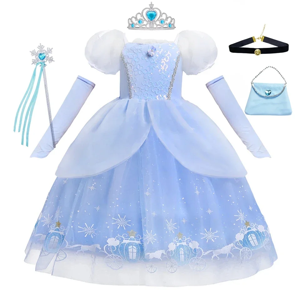 Summer Clothing For Kids Girls - فستان سندريلا الأميرة التنكري للفتيات والأطفال