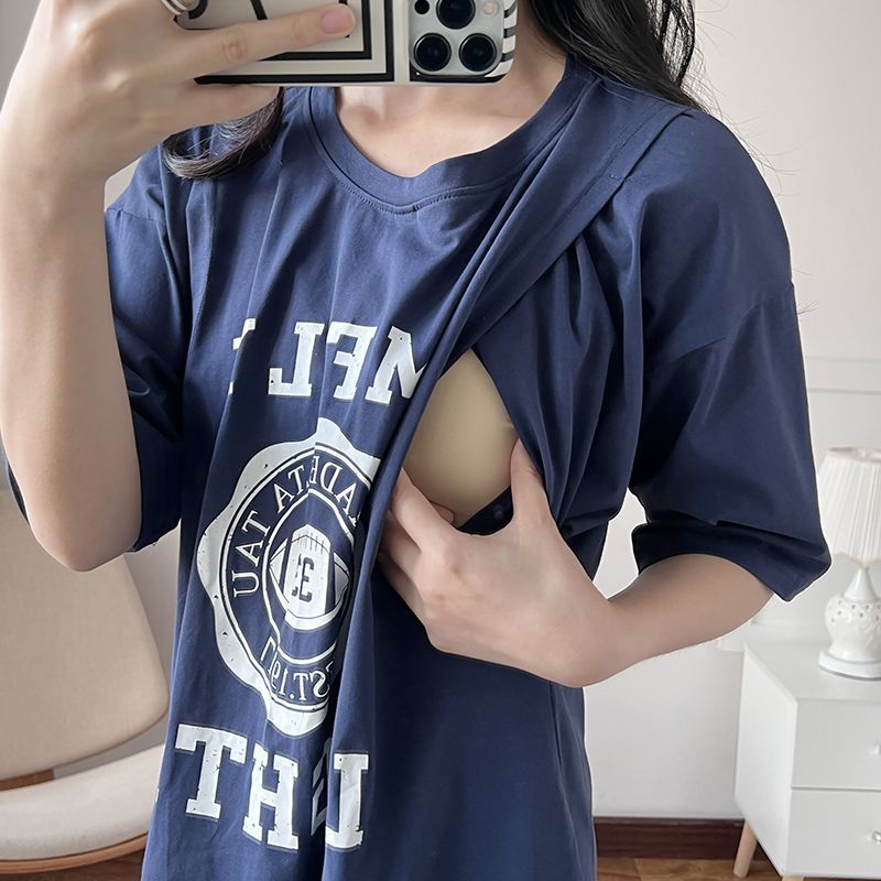 Summer Clothing Women - فستان رضاعة للحوامل، قميص نوم طويل