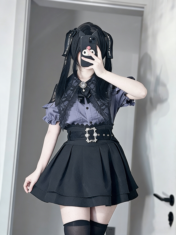 Summer Goth Clothing - طقم قطعتين للنساء بأسلوب قوطي يتكون