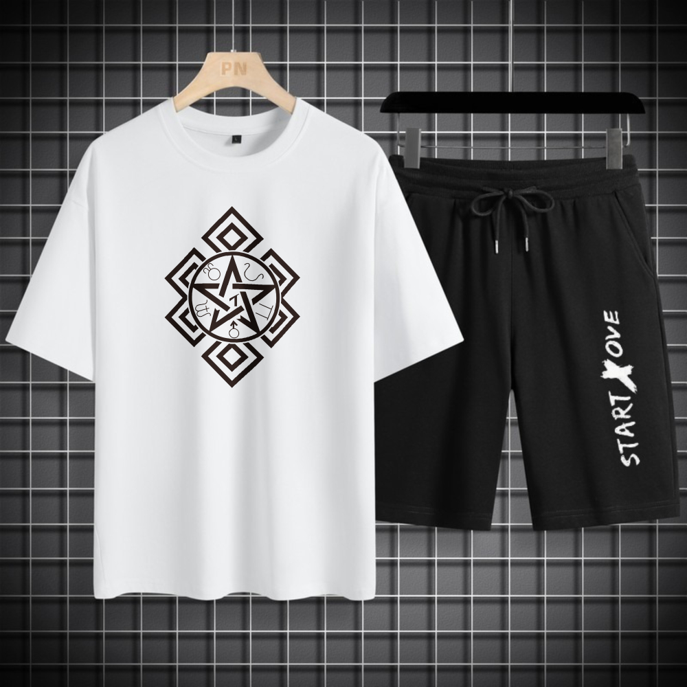 Summer Youth Clothing - طقم تي شيرت رجالي قطعة واحدة،