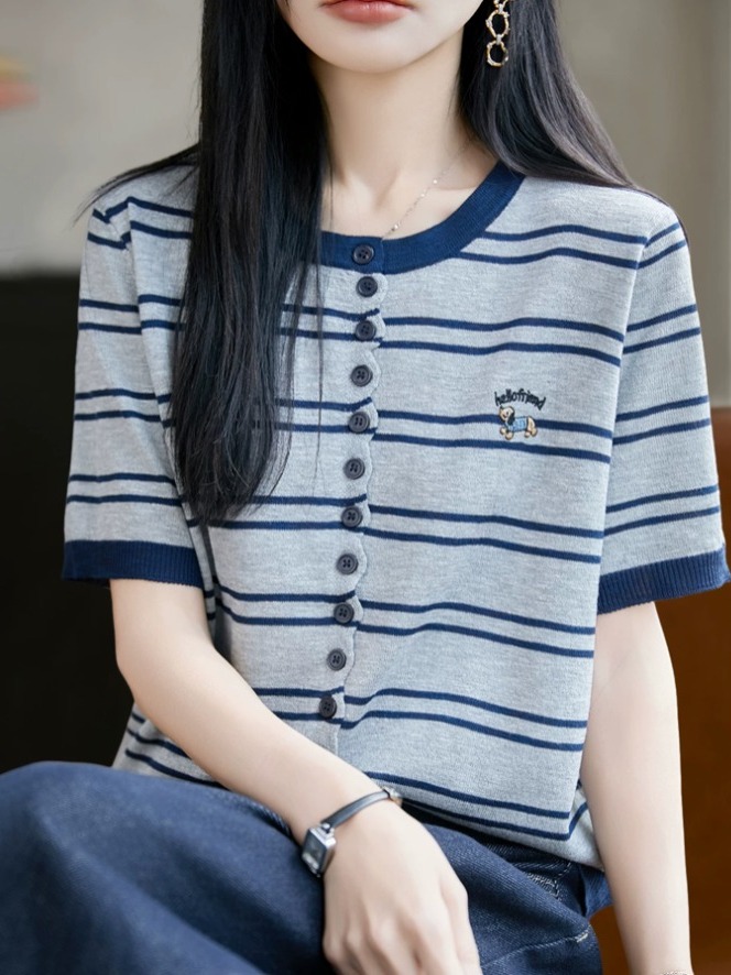 Summer Clothing Label - تي شيرت نسائي صيفي رقيق من