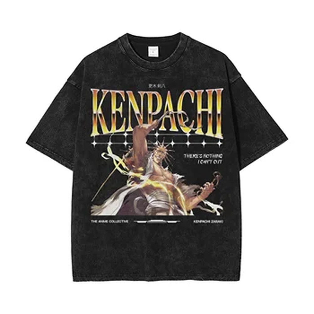Vintage Summer Clothing Men - تي شيرت أنيمي BLEACH زاراكي كينباتشي
