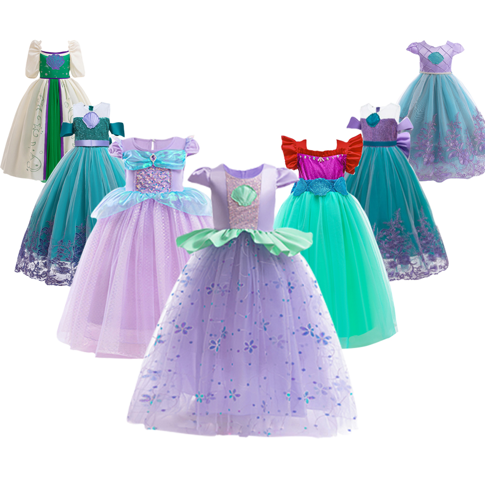 Summer Clothing For Kids Girls - ازياء الأميرة ارييل الصغيرة حورية البحر