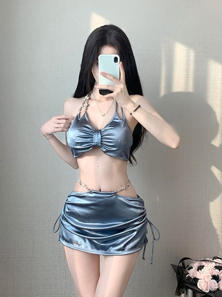Bikini Set Push Up - طقم بيكيني نسائي أنيق بحمالات رفيعة،