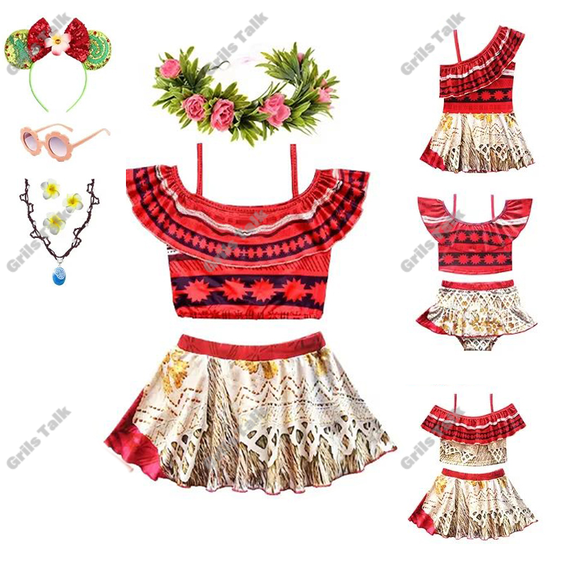 Summer Clothing For Kids Girls - الصيف الجنية الأميرة موانا تأثيري ملابس