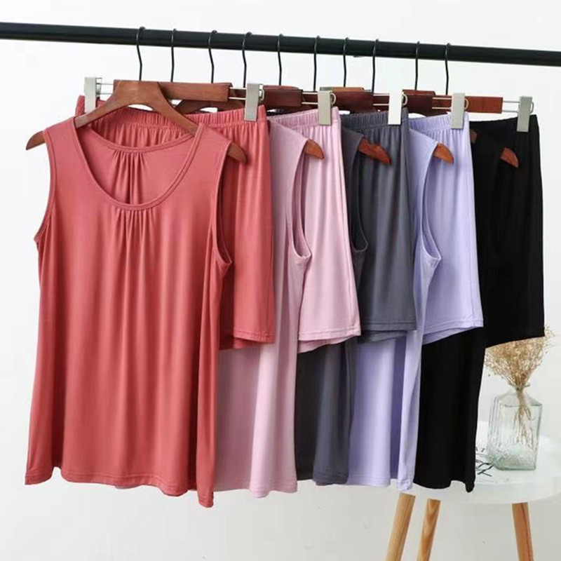 Xl Summer Clothing - Fdfklak XL-6XL طقم بيجامات نسائي بلايز