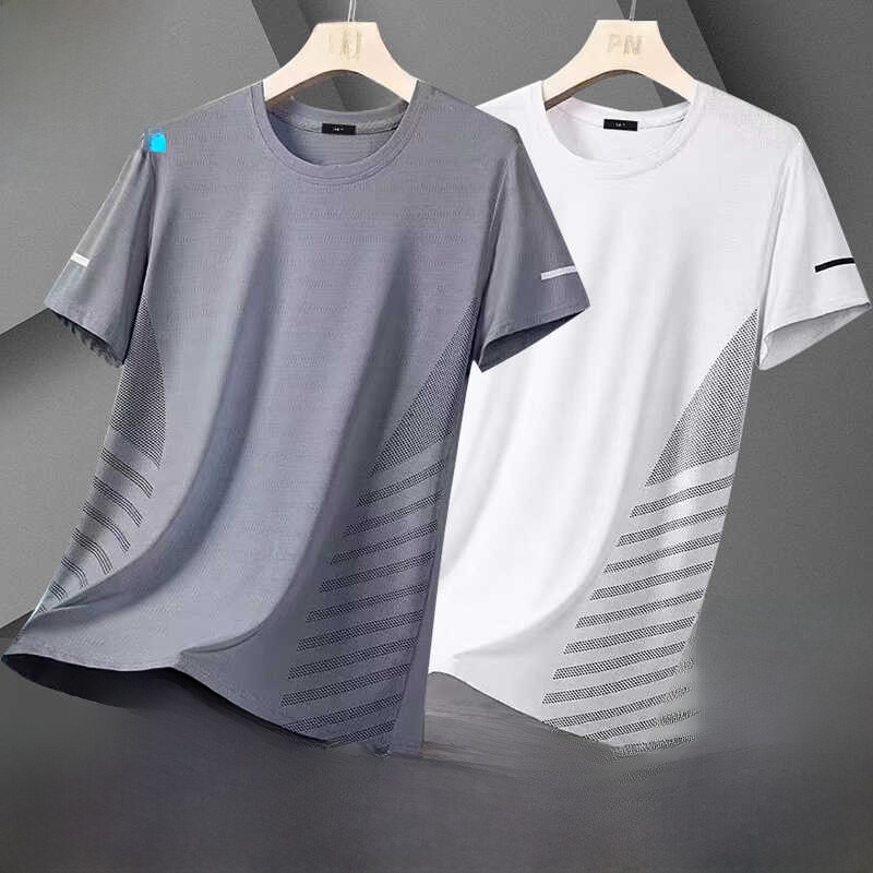 Summer Youth Clothing - قميص رياضي رجالي سريع الجفاف بأكمام