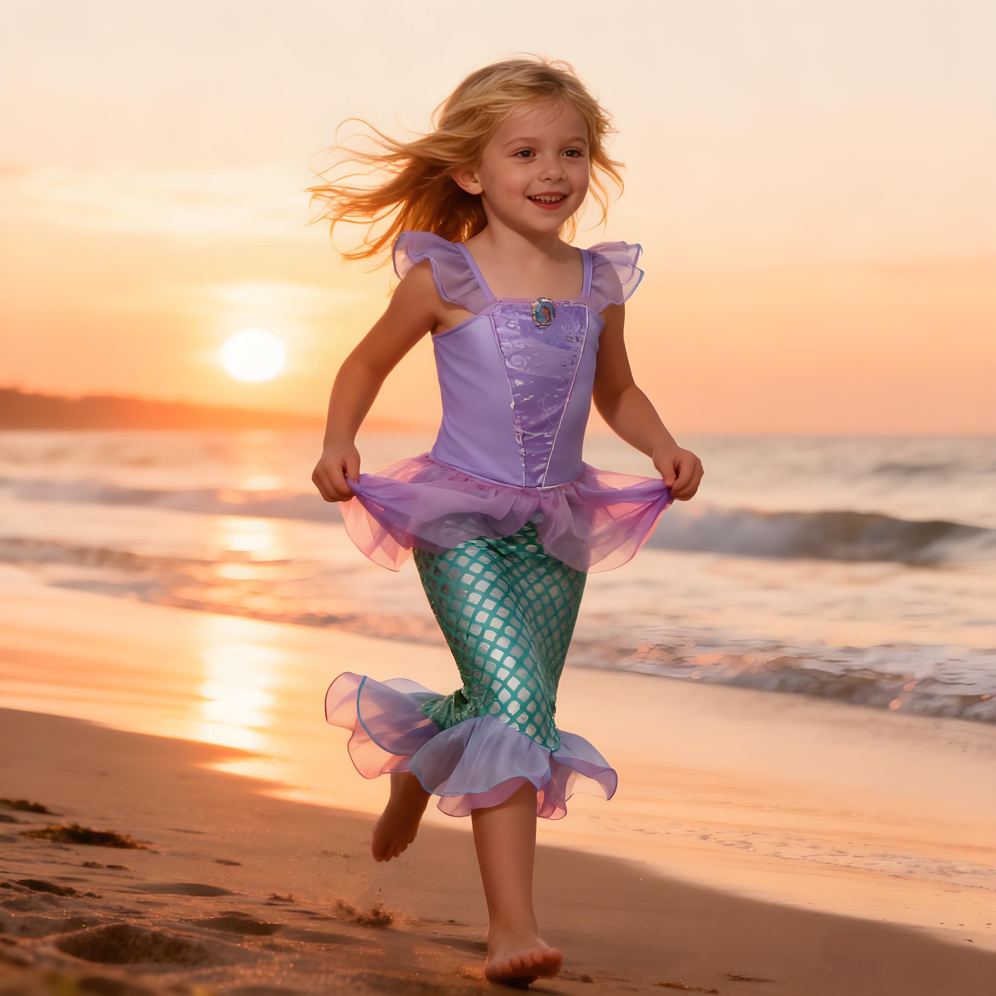 Summer Clothing For Kids Girls - الصيف حورية البحر فستان حفلة عيد