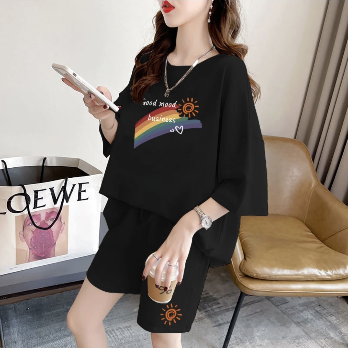 Summer Clothing Women - طقم شورت صيفي نسائي عصري، ملابس