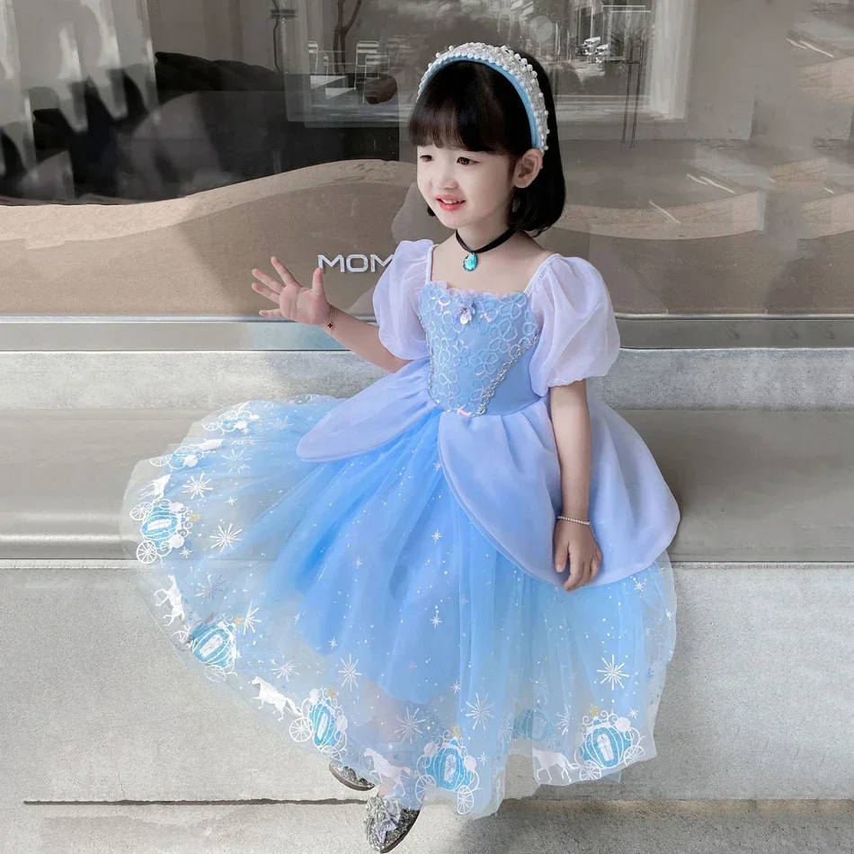 فستان سندريلا الأميرة التنكري  - مراجعة Summer Clothing For Kids Girls وسعره