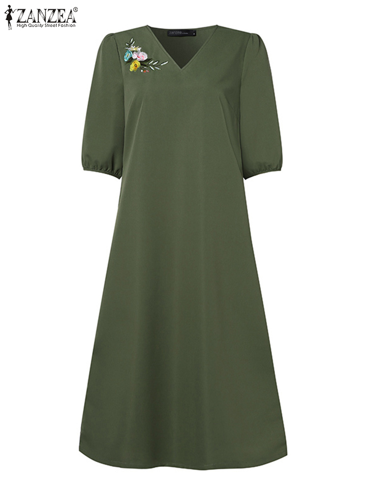فستان نسائي صيفي موضة 2024 من  - مراجعة Sundress Midi Floral وسعره