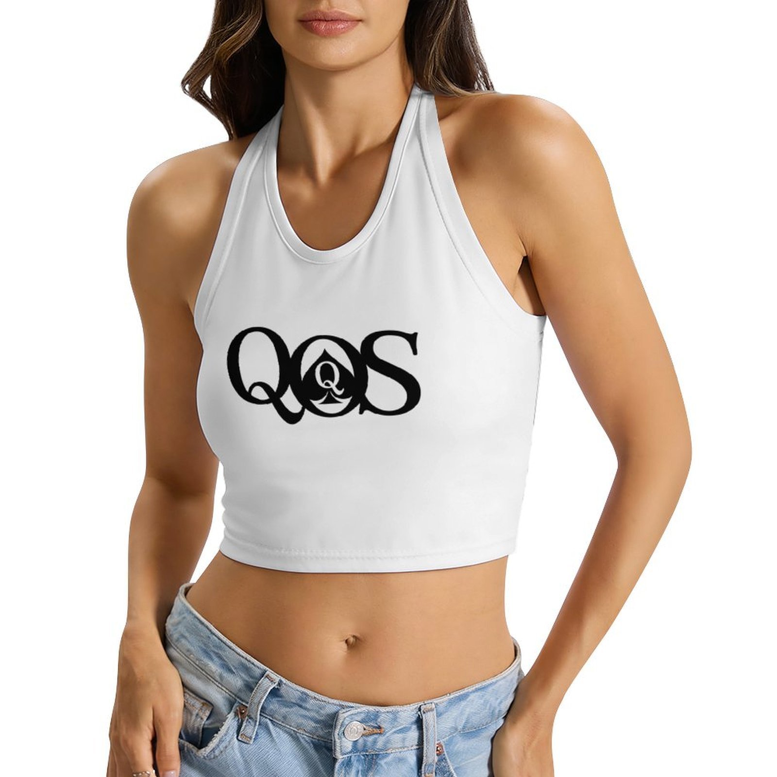 بلوزات نسائية بطبعة QOS بربطة  - مراجعة Halter Neck Top وسعره