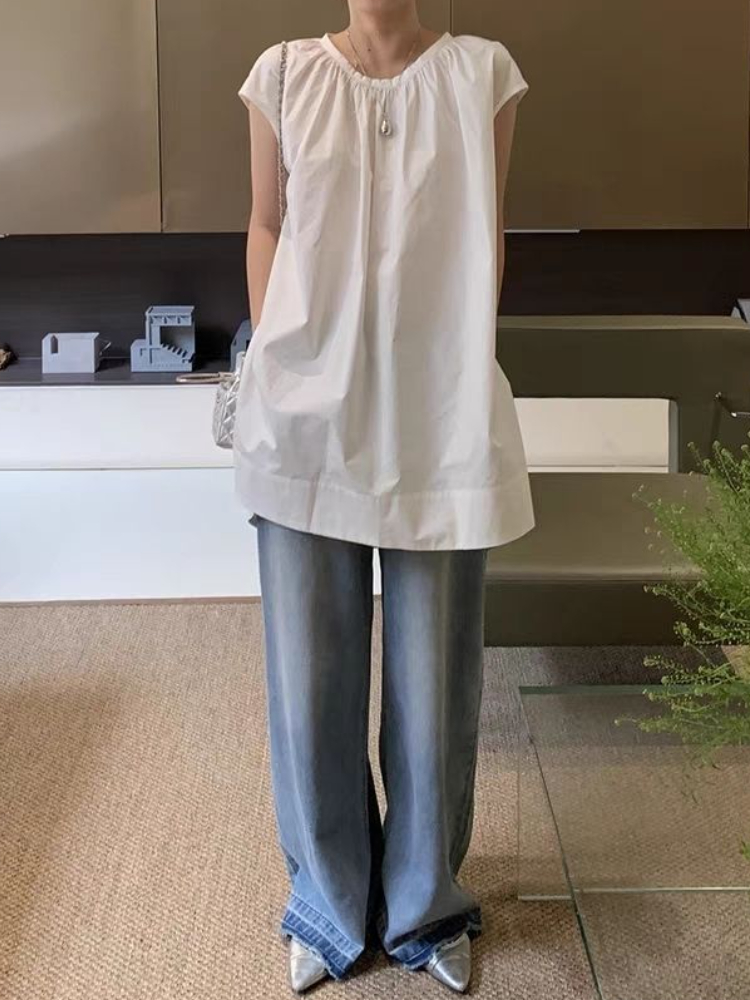 بلوزات نسائية عتيقة بدون أكمام - مراجعة Summer Clothing In French وسعره
