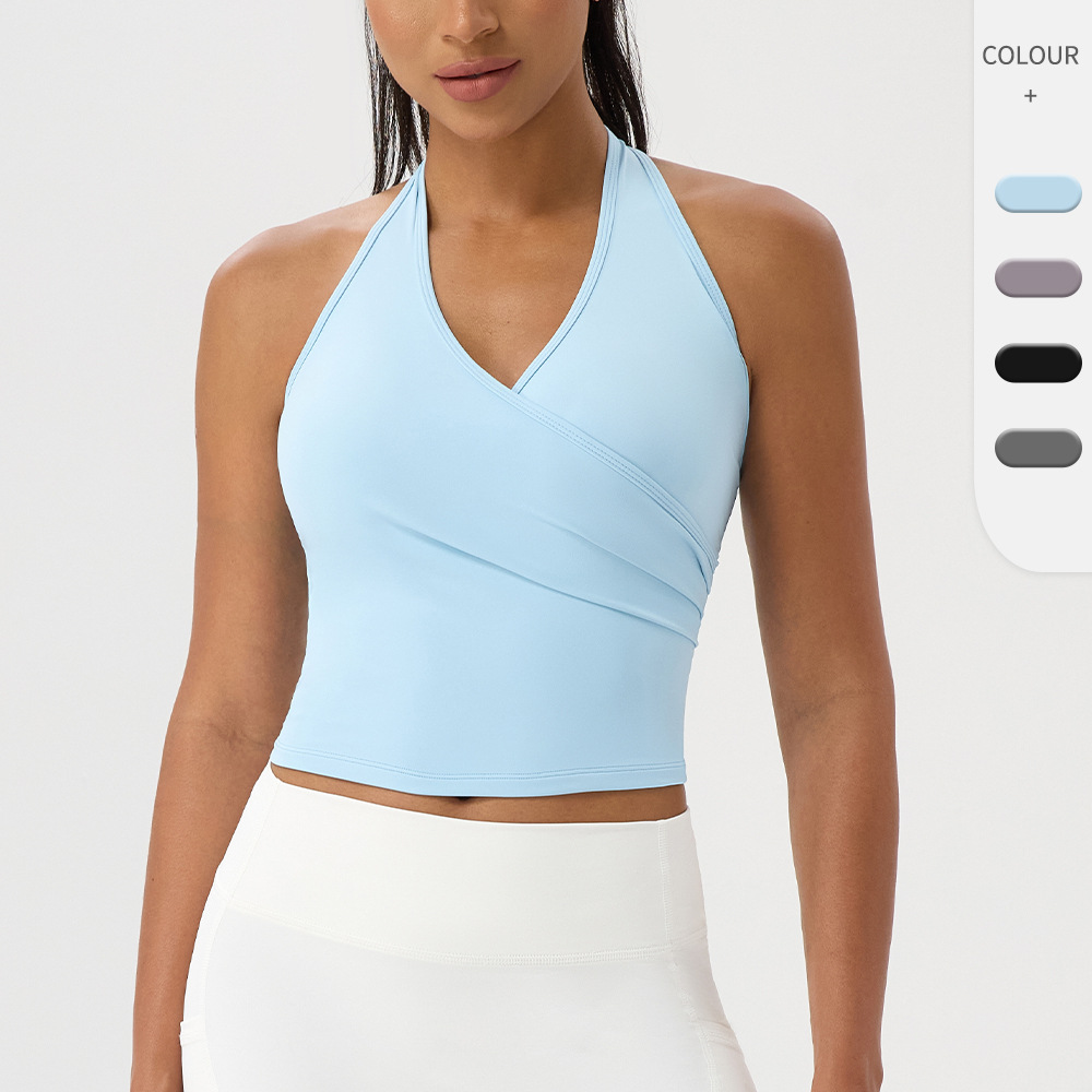 قميص يوجا نسائي برقبة على شكل  - مراجعة Halter Neck Top وسعره