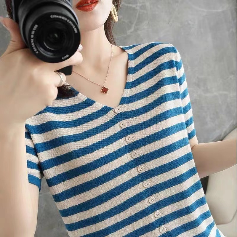 تي شيرت نسائي صيفي جديد من الح - مراجعة Summer Clothing Label وسعره
