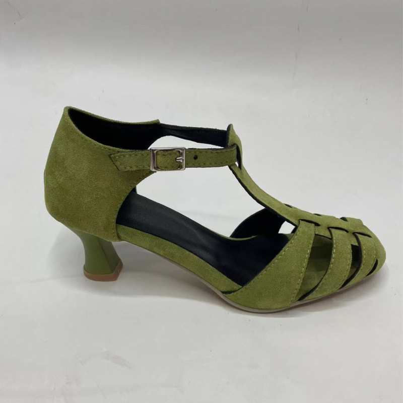 صنادل نسائية خضراء من الجلد ال - مراجعة Summer Clothing On Sale وسعره