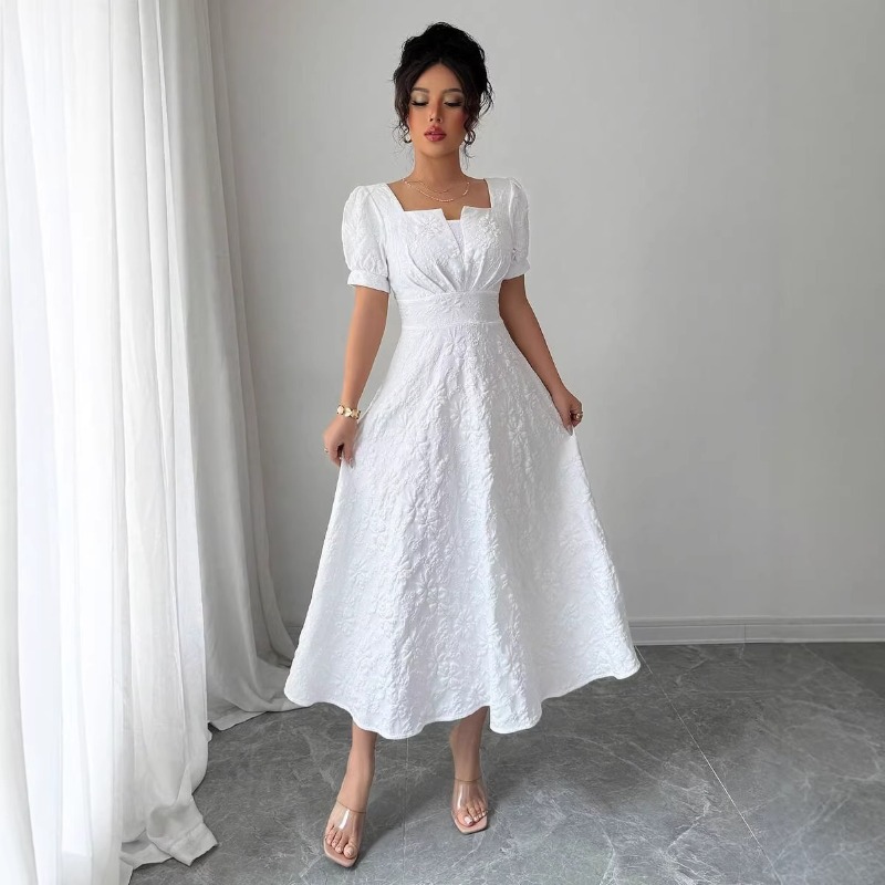 فستان نسائي أبيض متوسط الطول م - مراجعة Sundress Midi Floral وسعره