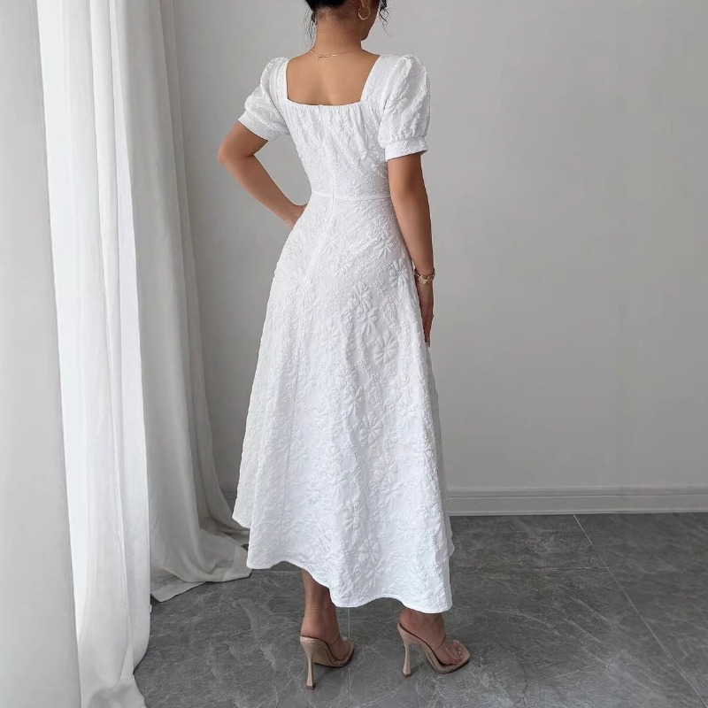 فستان نسائي أبيض متوسط الطول م - مراجعة Sundress Midi Floral وسعره