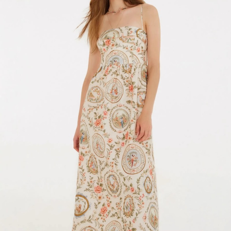فستان نسائي كاجوال بطبعة زهور  - مراجعة Sundress Midi Floral وسعره