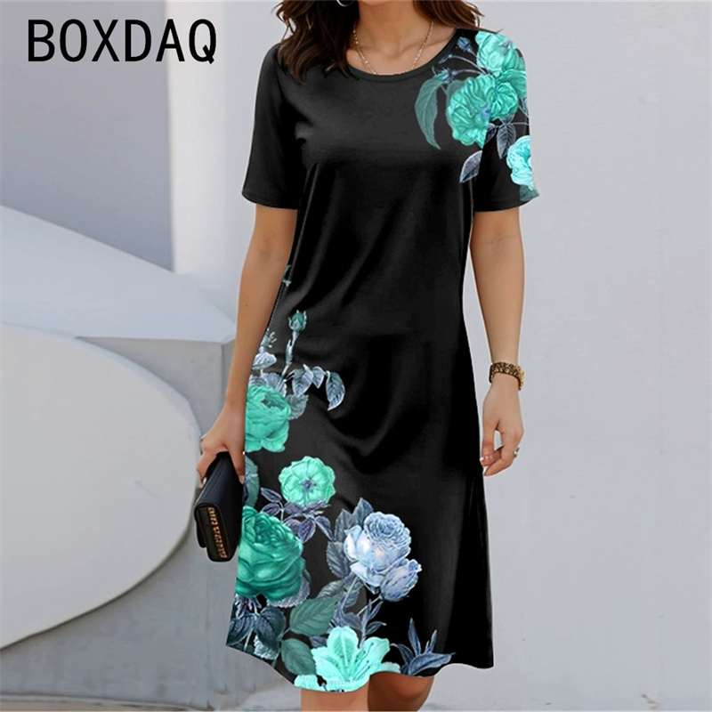فستان بوهيمي بأكمام قصيرة ورقب - مراجعة Sundress Midi Floral وسعره