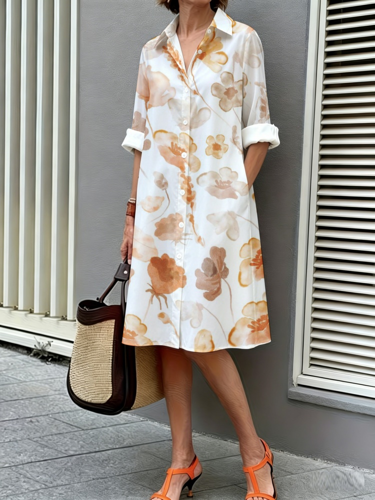 فستان قميصي متوسط الطول بمقاسا - مراجعة Sundress Midi Floral وسعره