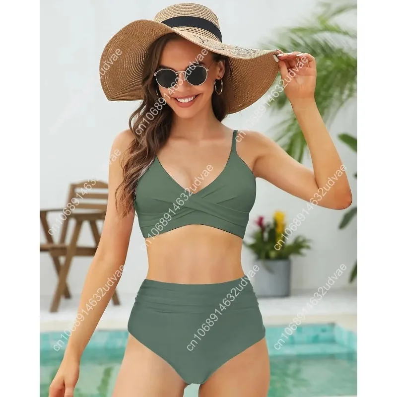 طقم بيكيني نسائي بخصر مرتفع، ب - مراجعة Bikini Set Push Up وسعره