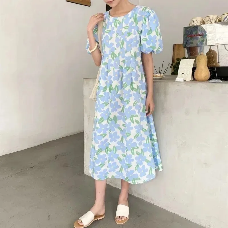 فساتين صيفية طويلة بياقة دائري - مراجعة Sundress Midi Floral وسعره