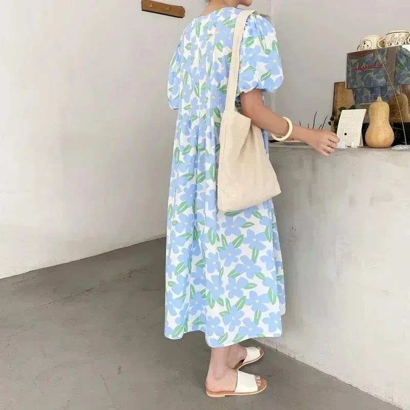 فساتين صيفية طويلة بياقة دائري - مراجعة Sundress Midi Floral وسعره