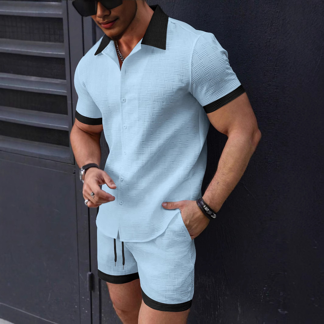طقم ملابس رجالي عصري من قطعتين - مراجعة Linen Shorts Men وسعره