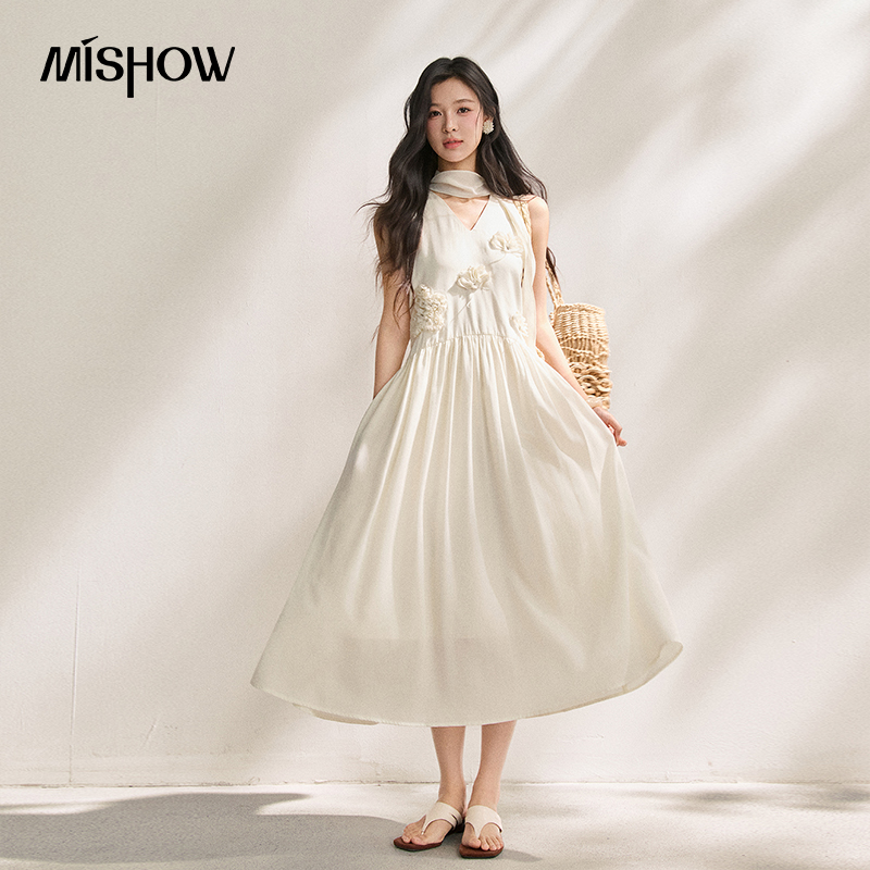 فستان ميدي نسائي من MISHOW بتص - مراجعة Sundress Midi Floral وسعره