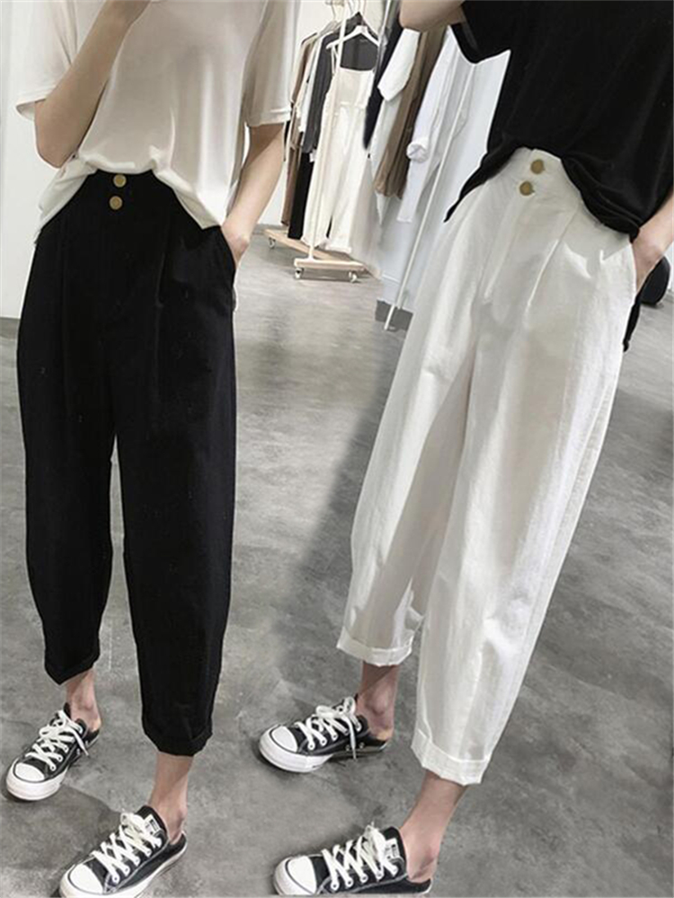 بنطلون هارلان كاجوال بخصر عالٍ - مراجعة Summer Clothing Label وسعره