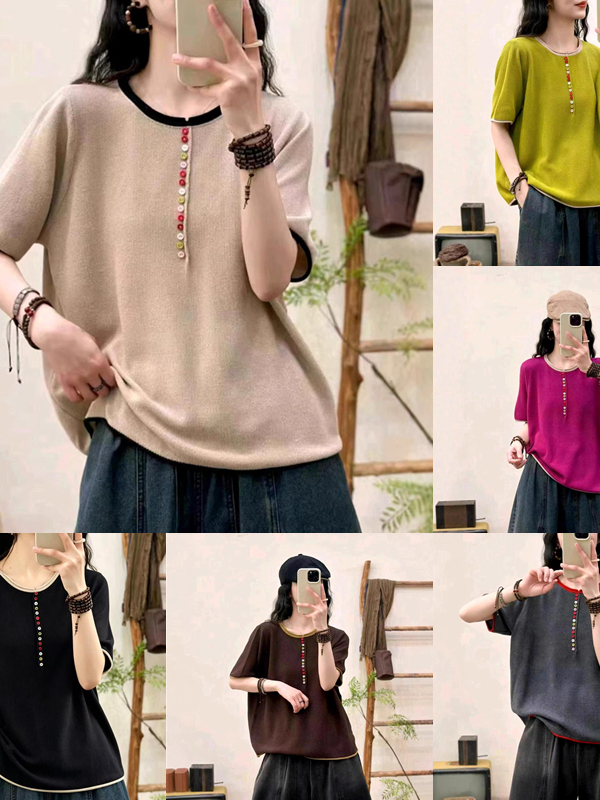 تي شيرت نسائي جديد للصيف بأكما - مراجعة Summer Clothing Label وسعره