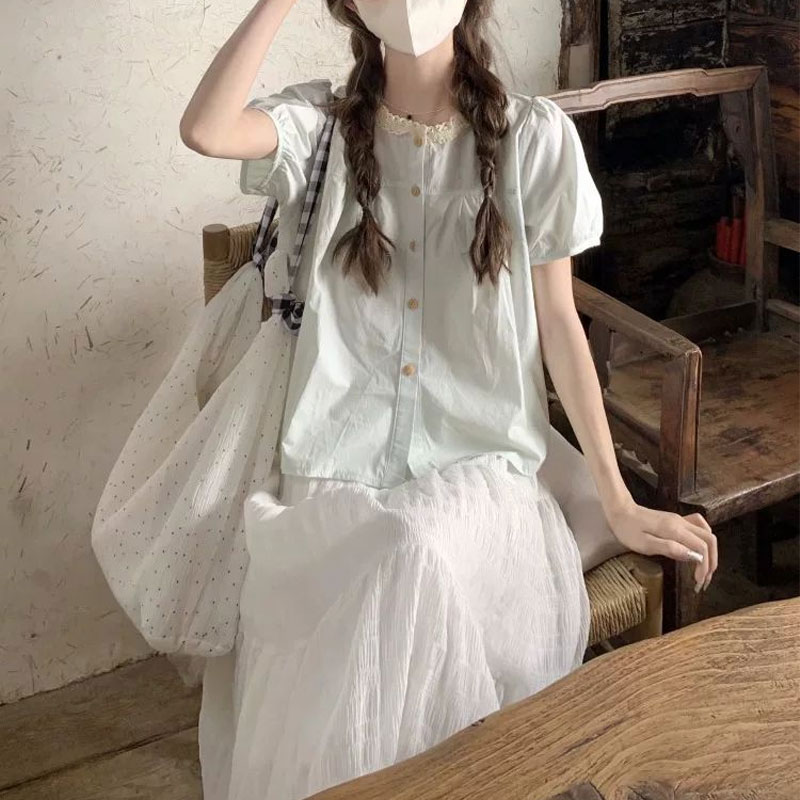 المألوف الدانتيل تقسم قمصان ال - مراجعة Summer Clothing In French وسعره