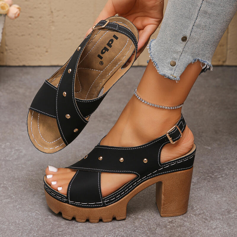 خمر سوبر عالية الكعب عبر حزام  - مراجعة Summer Clothing On Sale وسعره